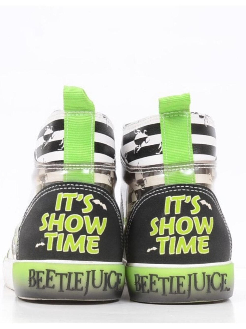 Beetlejuice High Top Sneakers Womens 9 White Green Black Shoes Warner Bros - Picture 3 of 11